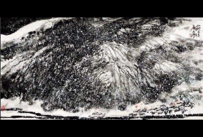 国画《山村正月》
